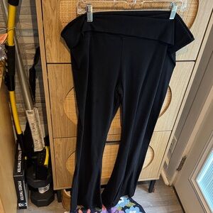 Y2K fold over flare leggings